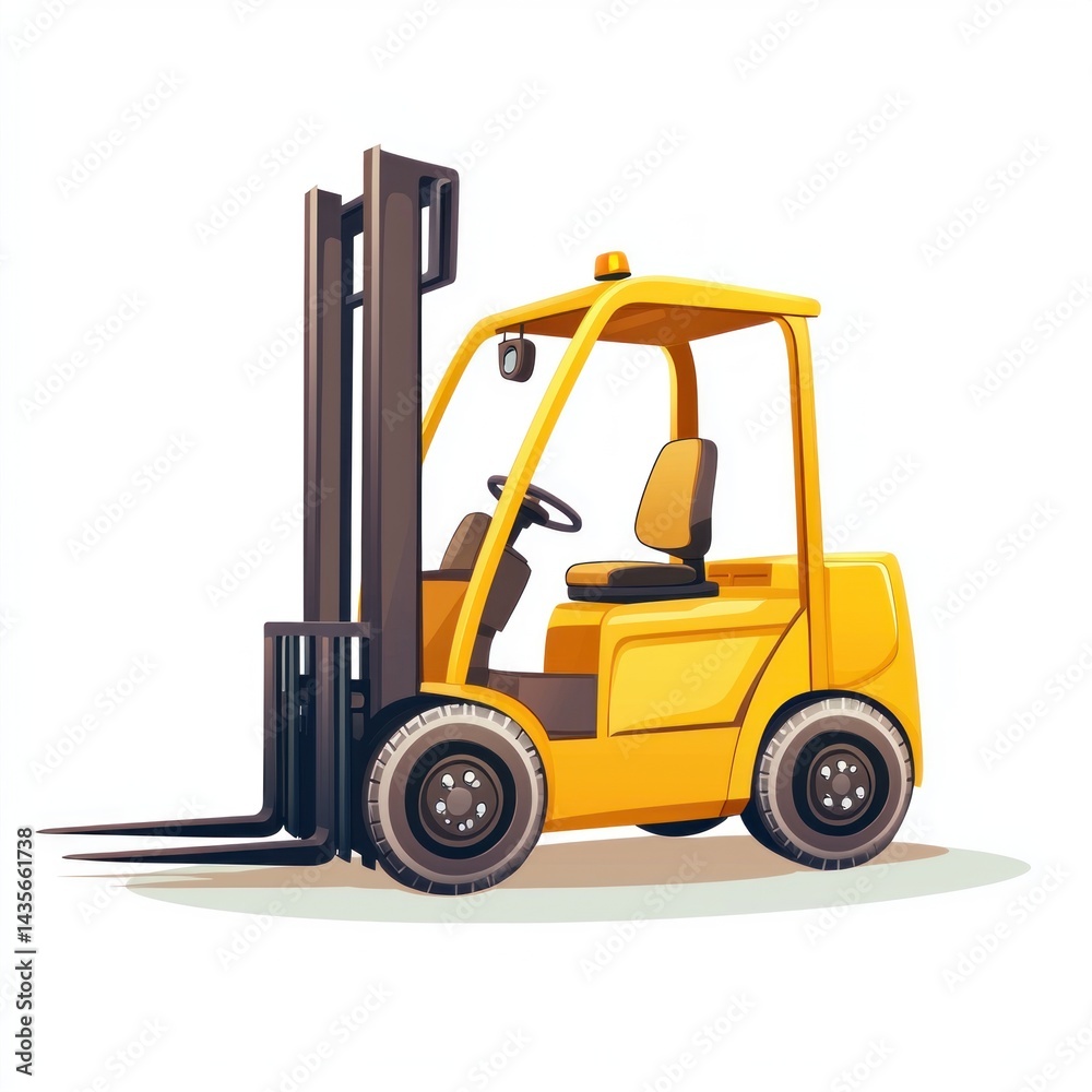 Yellow Forklift Truck isolated on white. Forklift . Construction Vehicle. Industrial Forklift Machine. Heavy Forklift Truck on white. Forklift Truck isolated on white. Logistic and Cargo Concept. Yellow Forklift Truck isolated on white. Forklift . Construction Vehicle. Industrial Forklift Machine. Heavy Forklift Truck on white. Forklift Truck isolated on white. Logistic and Cargo Concept.