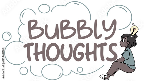 bubbly thoughts illustration vector
