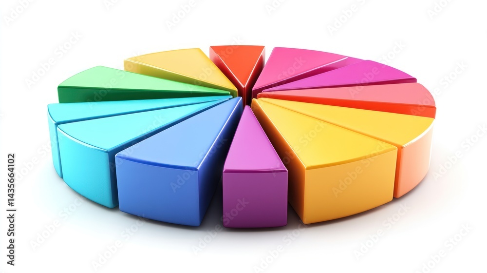 Obraz premium Colorful pie chart graphic (2)