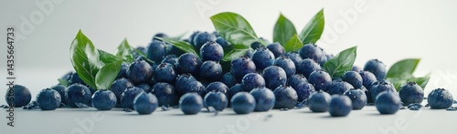 Wallpaper Mural Fresh blueberries with leaves (1) Torontodigital.ca