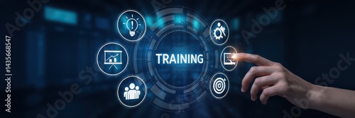 Interactive digital interface showcasing professional training photo