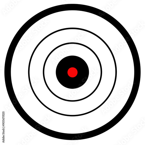Target Illustration With Red Center For Aiming Precision And Focus Concept