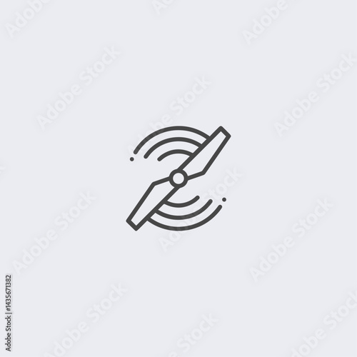 Propeller icon flat vector design