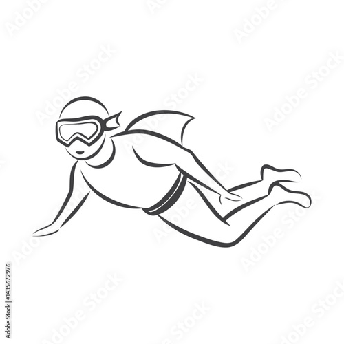 underwater scuba diving icon