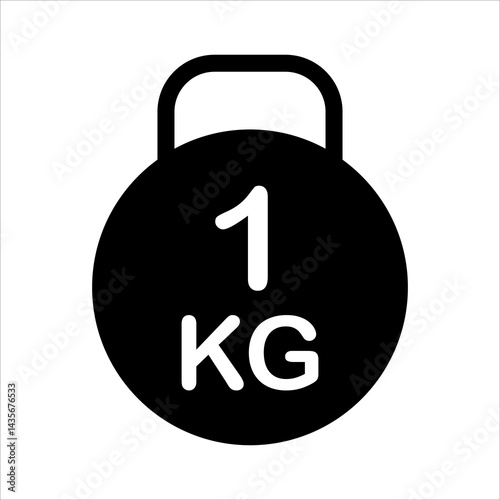 kettle bell glyph icon vector illustration isolated on white background
