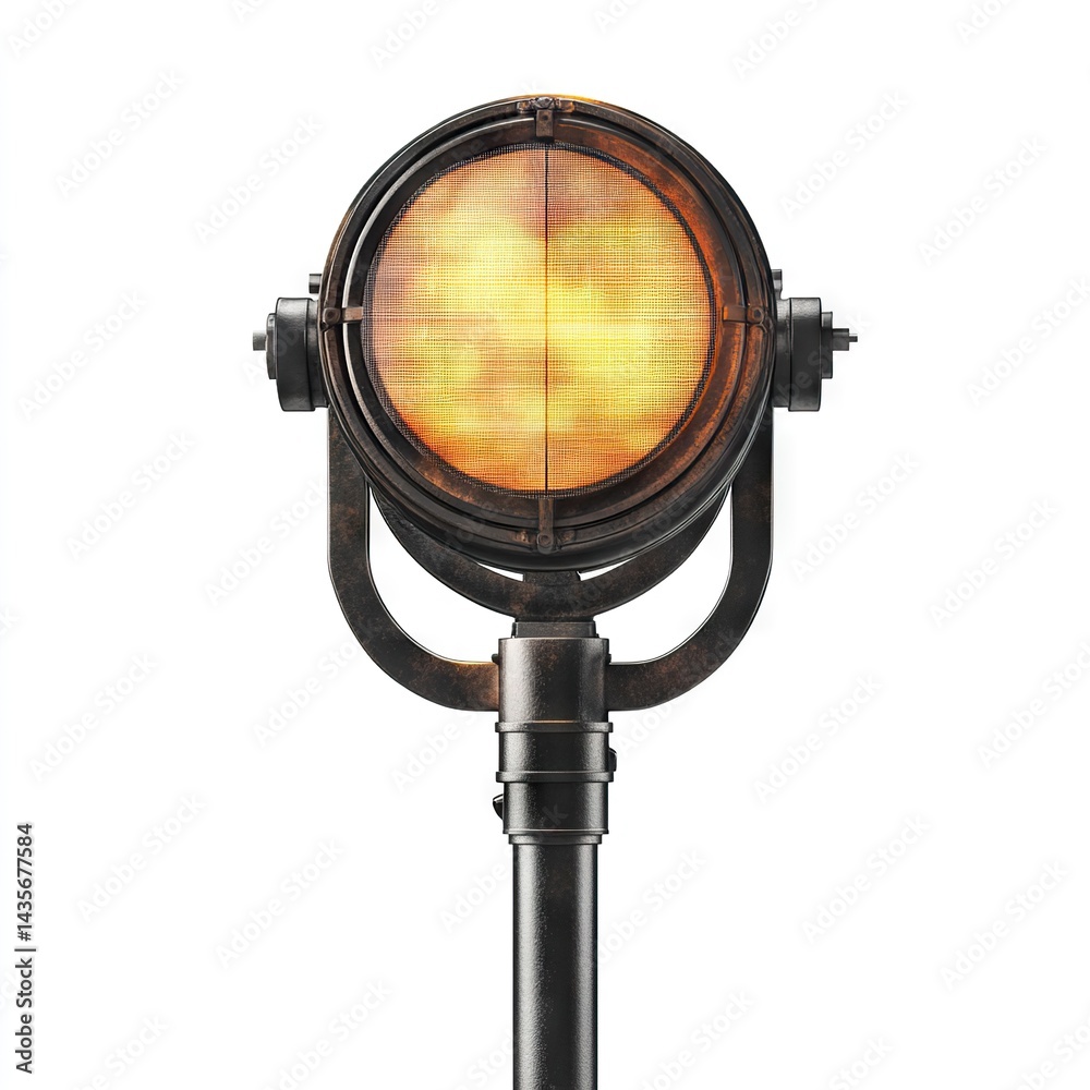 Photo of Electrical spot light studio Isolated on white background Photo of Electrical spot light studio Isolated on white background