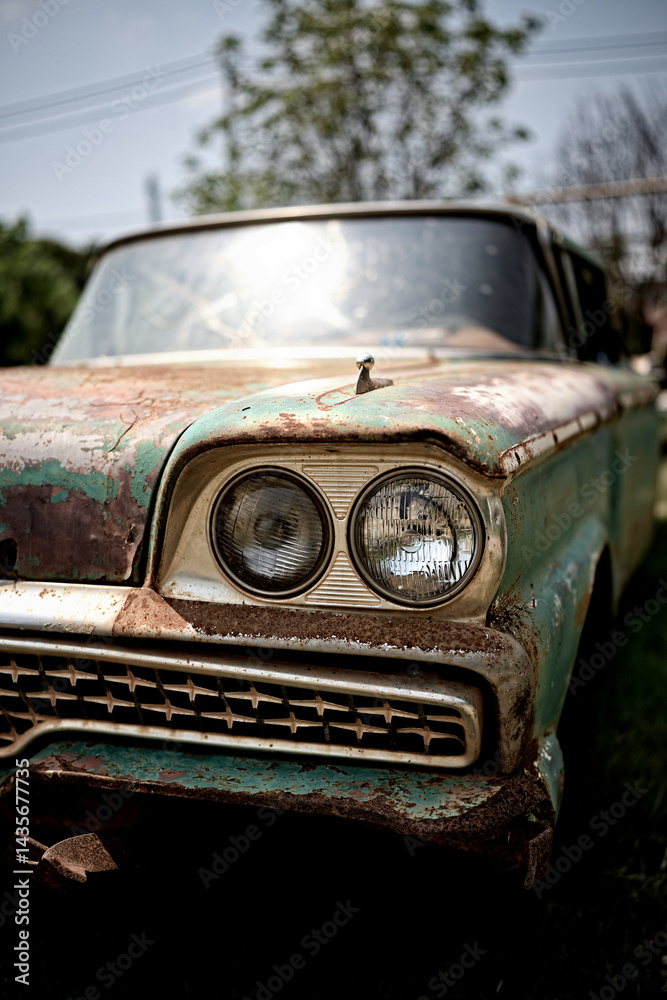Fototapeta premium The faded elegance of old metal
