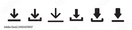 Download icon. Downloading sign. Download button. Arrow downloading icon. Download files icon. simple download icon. Vector illustration Eps 10