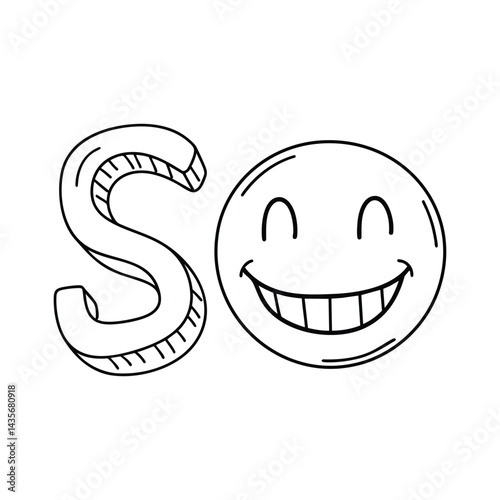 An illustration of letter S stand for Smile