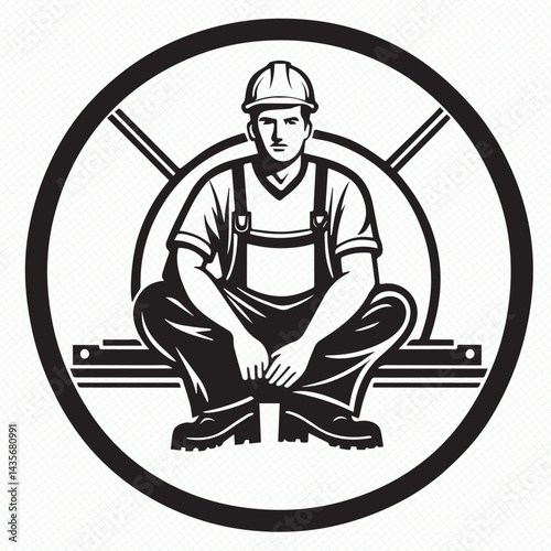 worker in a helmet