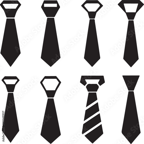 tie silhouette victor design black and white background.