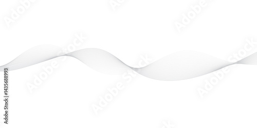 abstract Grey wave line background on white background.	