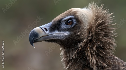 Cinereous Vulture (Aegypius monachus): Majestic Bird of Prey Captured in Extremadura, Spain