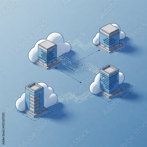Business Cloud Infrastructure Office Buildings Connected Cloud Streams