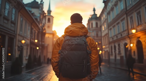 Silhouette of a man walking away as a fragile tree emerges from the ground, symbolizing hope and resilience.
