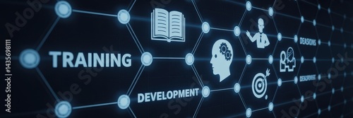 Wallpaper Mural Interactive graphic illustrating training and development concepts. Torontodigital.ca