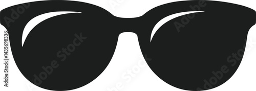 Summer Sunglasses Silhouette Vector – Cool Fashion Accessory Illustration for Vacation Themes