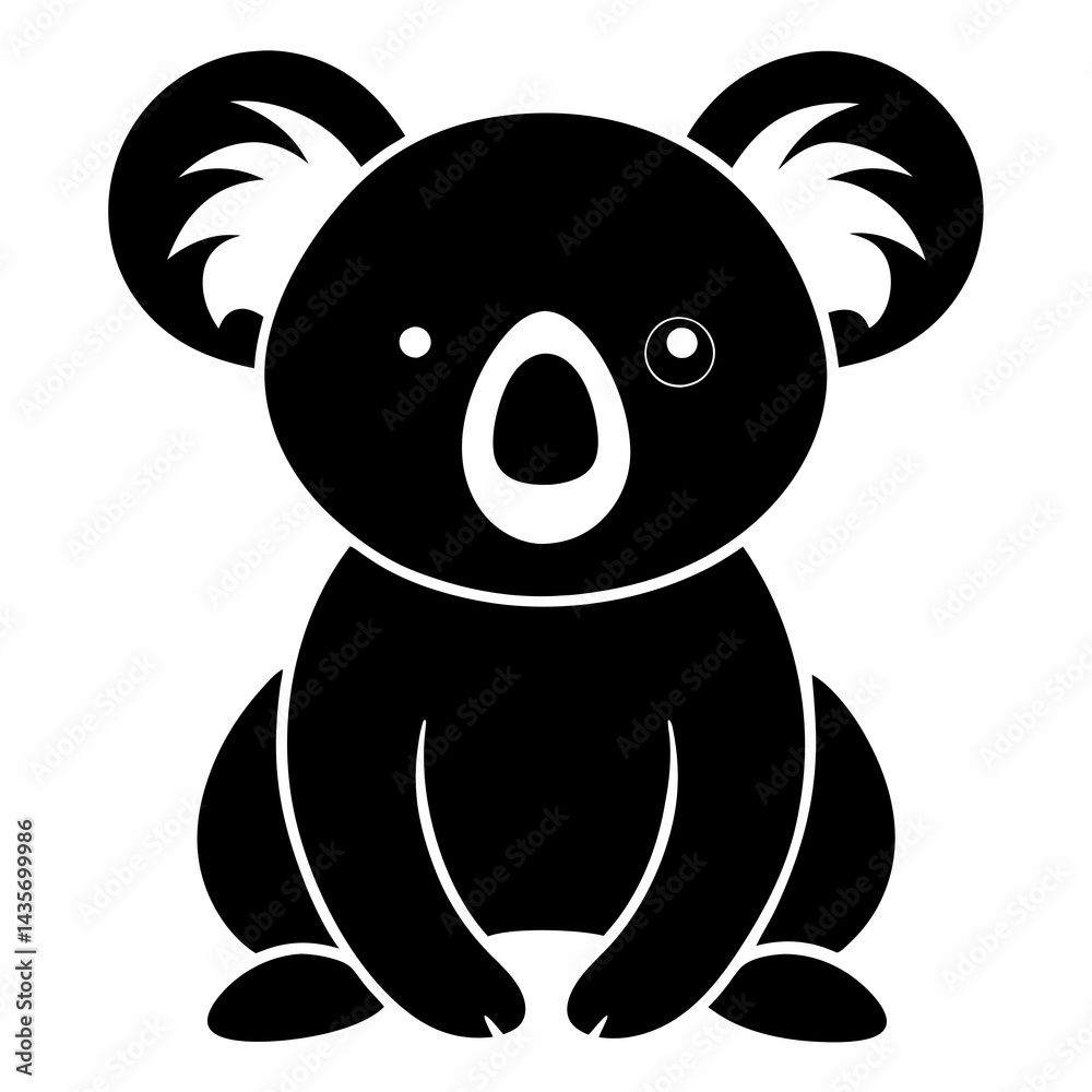 Obraz premium Simple Koala Silhouette Design