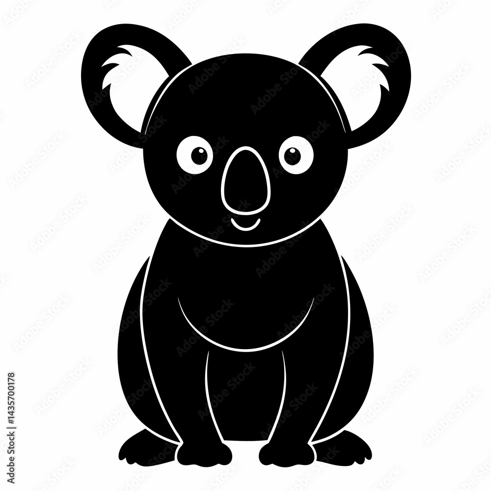 Obraz premium Simple Koala Silhouette Design