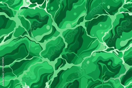 Modern green marble texture. Seamless vector design.
