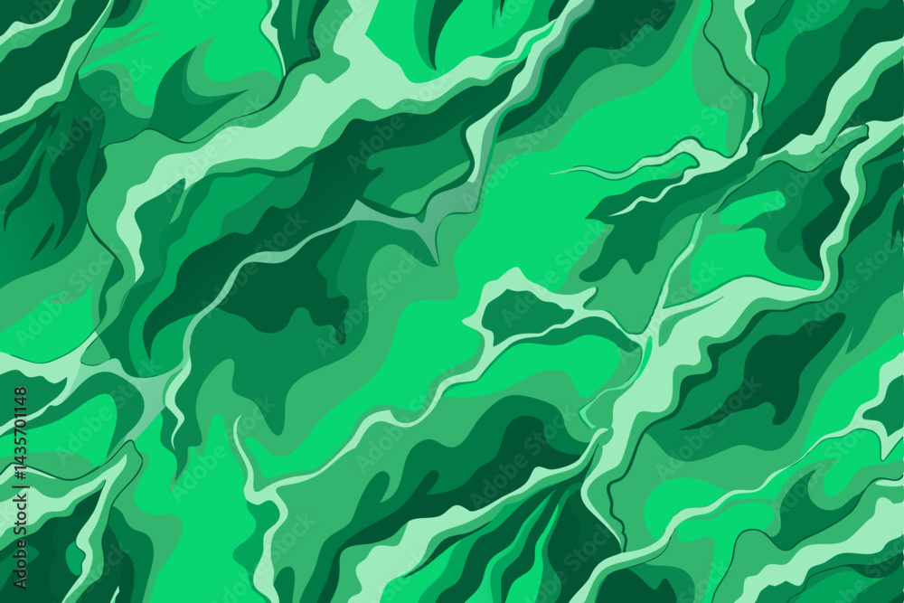 Organic marble vector pattern in green. Fluid artistic texture. Organic marble vector pattern in green. Fluid artistic texture.