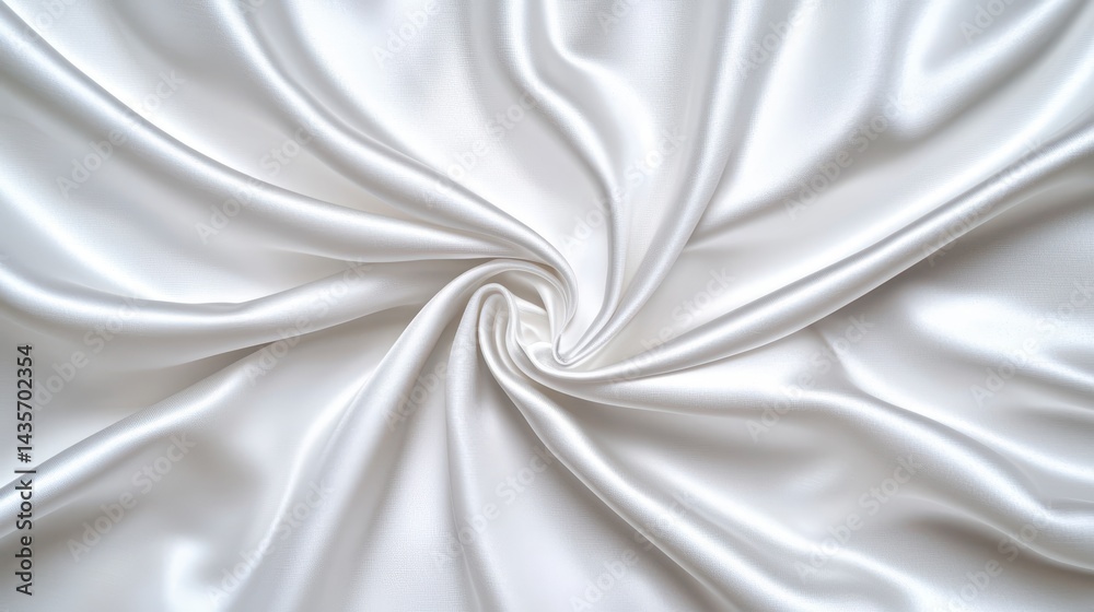 Obraz premium Creamy White Satin Fabric Texture