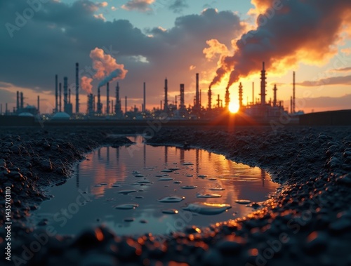 Sunset Over Industry