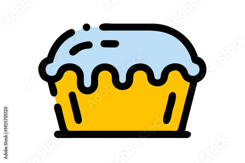 Pie icon. Simple line drawing.