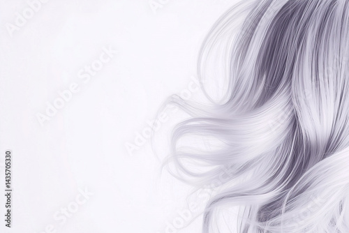 Wallpaper Mural A close-up view of smooth, silver-toned hair, catching the light in a captivating display of soft curves and alluring texture.  Torontodigital.ca