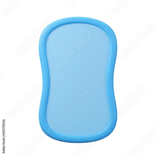 3D blue mirror with fun shape