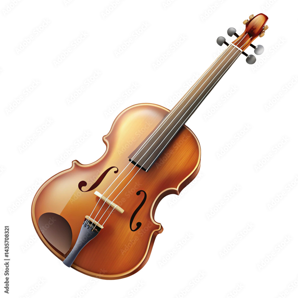 Fototapeta premium violin on white background
