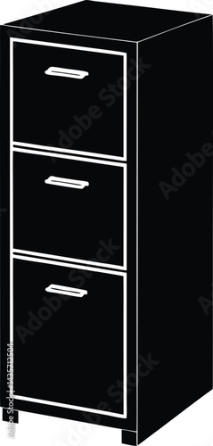 chest of drawers isolated on white