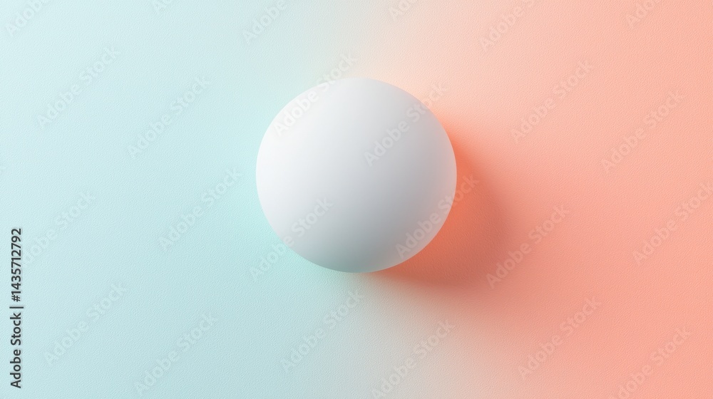 A white sphere is centered on a gradient background. A white sphere is centered on a gradient background.