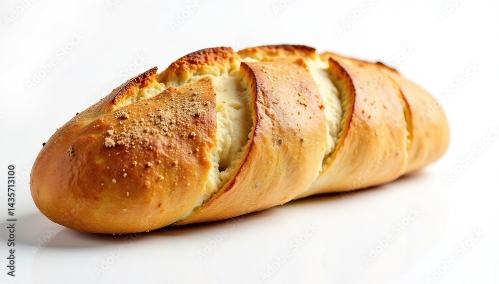 Artisanal bread, crusty loaf, white background, artisan, grain, delicious Artisanal bread, crusty loaf, white background, artisan, grain, delicious