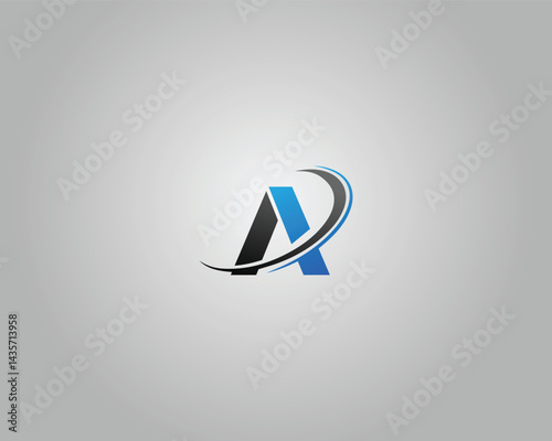 Abstract A Letter Logo Design Modern Vector Template.