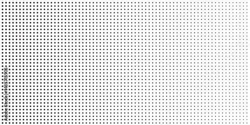 Half tone gradient. Dotted gradient, fine dot spraying and halftone dotted background seamless horizontal geometric pattern vector template set. vector illustration