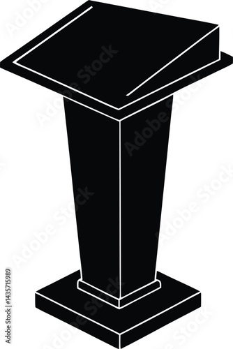 podium isolated on white background
