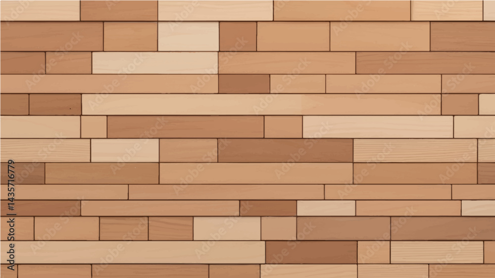 Obraz premium wooden wall texture with wood acoustic panels background pattern