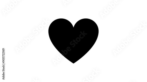 Heartbeat animation . Red heart beating on black background in 4k format. Beating heart sign. Concept of love. Health concept.