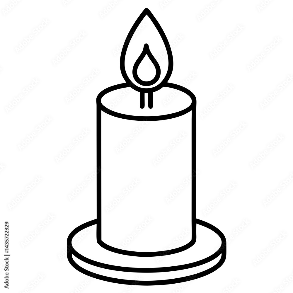 Naklejka premium Remembrance Candle Icon Printable Design Patriotic Digital Art for Shirts, Posters, and Crafts 