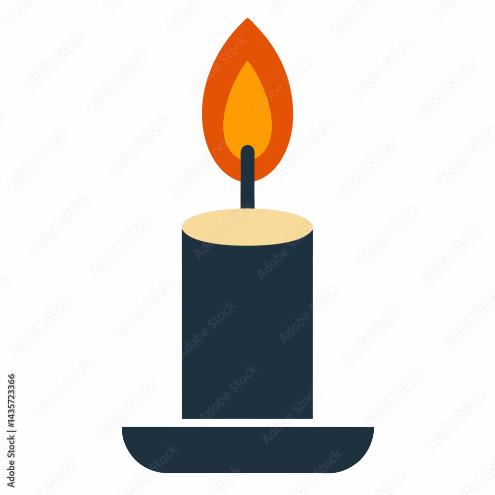 Fototapeta premium Remembrance Candle Icon Printable Design Patriotic Digital Art for Shirts, Posters, and Crafts