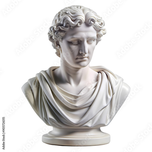 Classic Greek Bust Sculpture: Statue Image