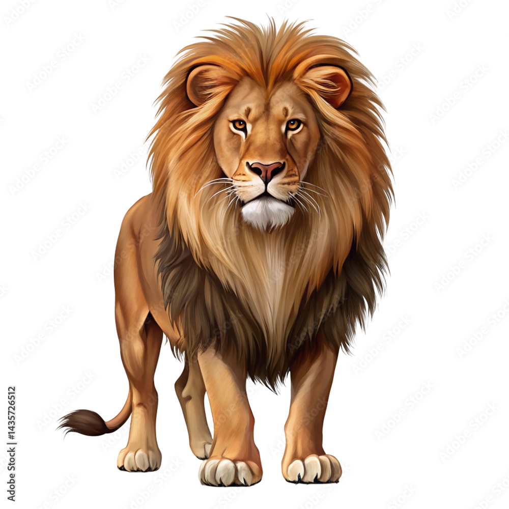 Fototapeta premium lion isolated on white background