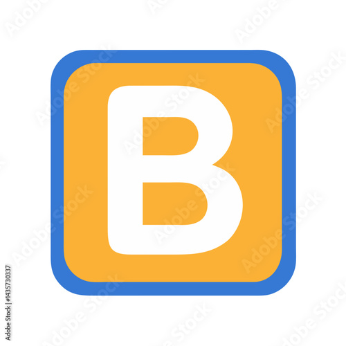 Bold white letter B on vivid background illustration