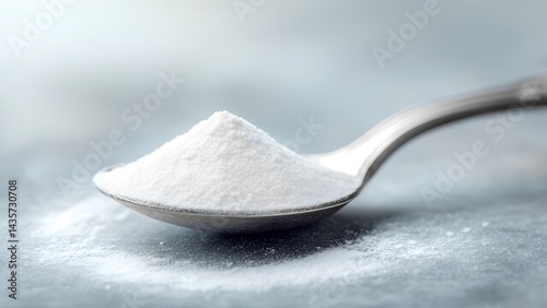 Spoonful of White Powder Substance Ingredient Cooking Baking Close-up