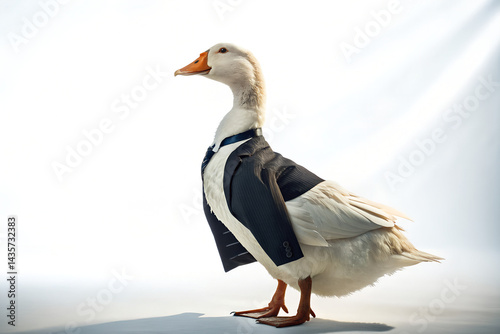 Dapper Goose in a Business Suit