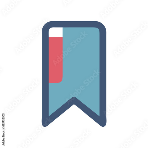 Modern blue bookmark icon for digital or print design