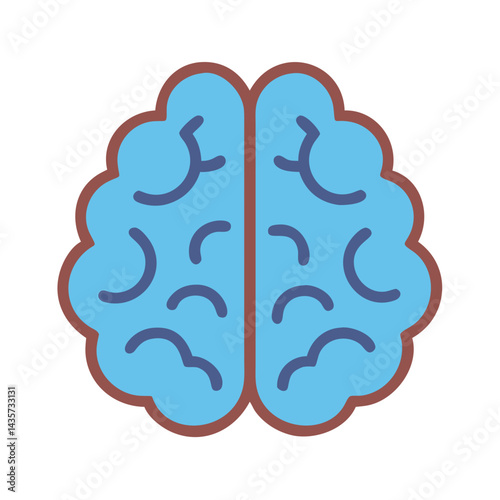 Stylized human brain illustration on black background anatomical health