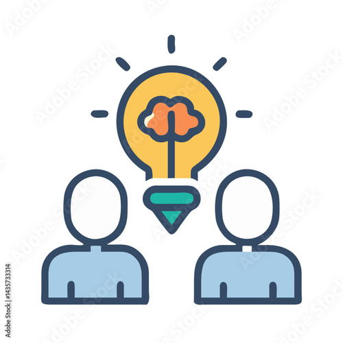 Brainstorming session with new ideas and collaborative thinking