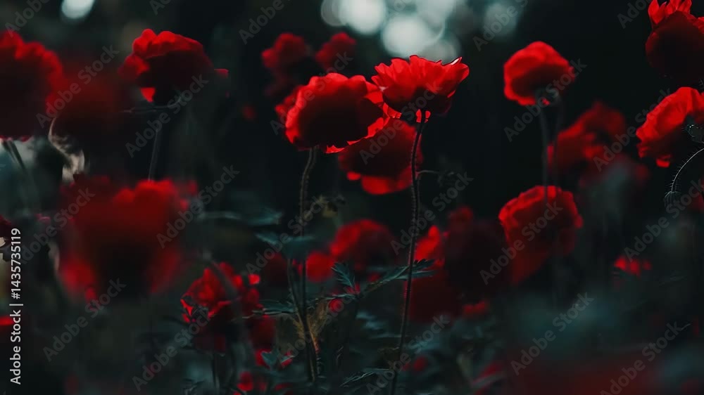 red flower background, grass and flowers, garden, nature, beautiful, wildflower, pink flower, spring